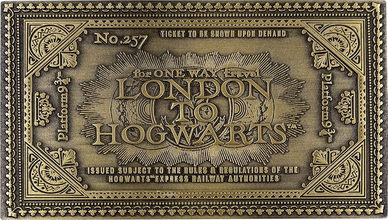 Harry Potter Limited Edition Replica Hogwarts Express Train Ticket