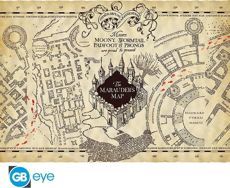 ABYstyle - HARRY POTTER - Parchment poster - Marauder's Map - Plakat