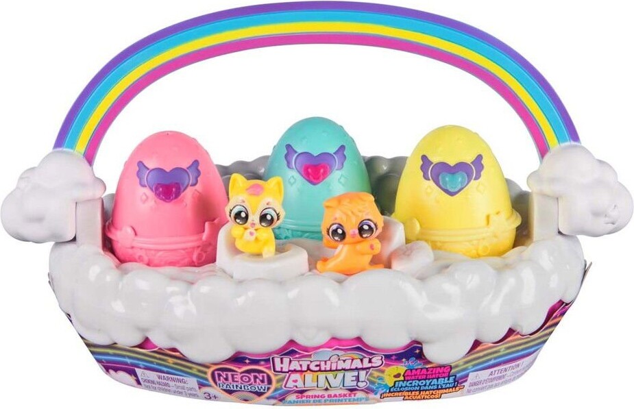 Hatchimals - Alive - Neon Rainbow - Spring Basket Water Hatch