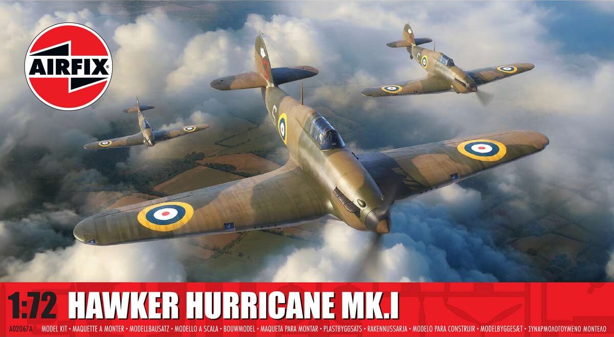 Airfix - Hawker Hurricane Mk.1 Model Byggesæt - 1:72 - A02067a