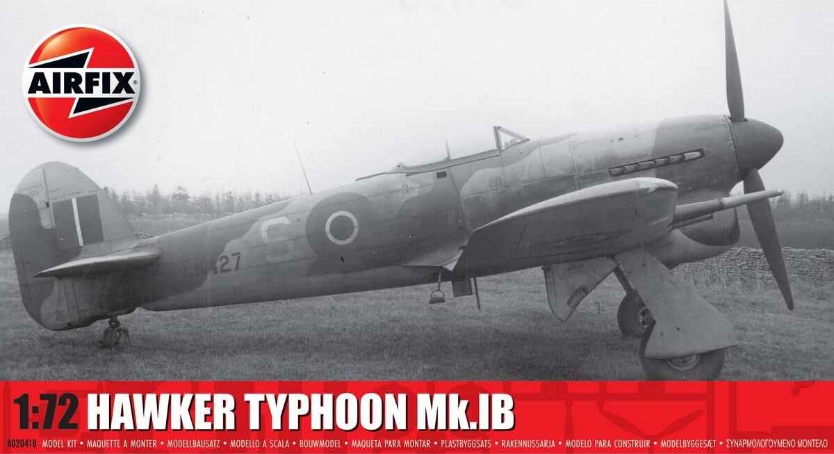 Airfix - Hawker Typhoon Mk.ib Modelfly Byggesæt - 1:72 - A02041b