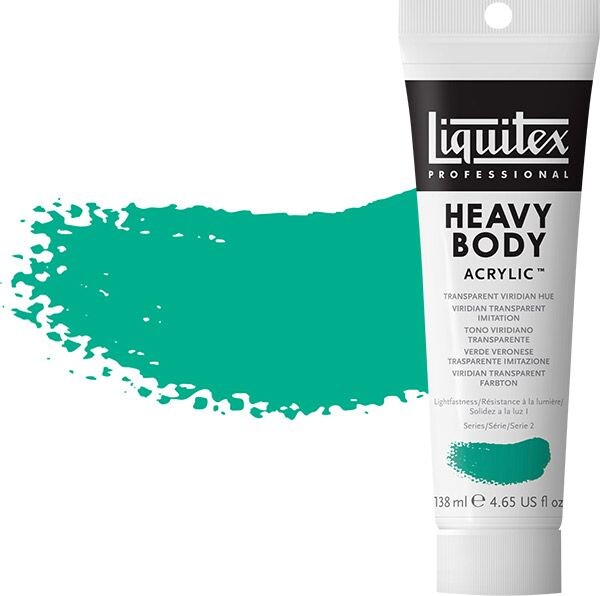 Liquitex - Heavy Body Akrylmaling - Transparent Viridian Hue 138 Ml