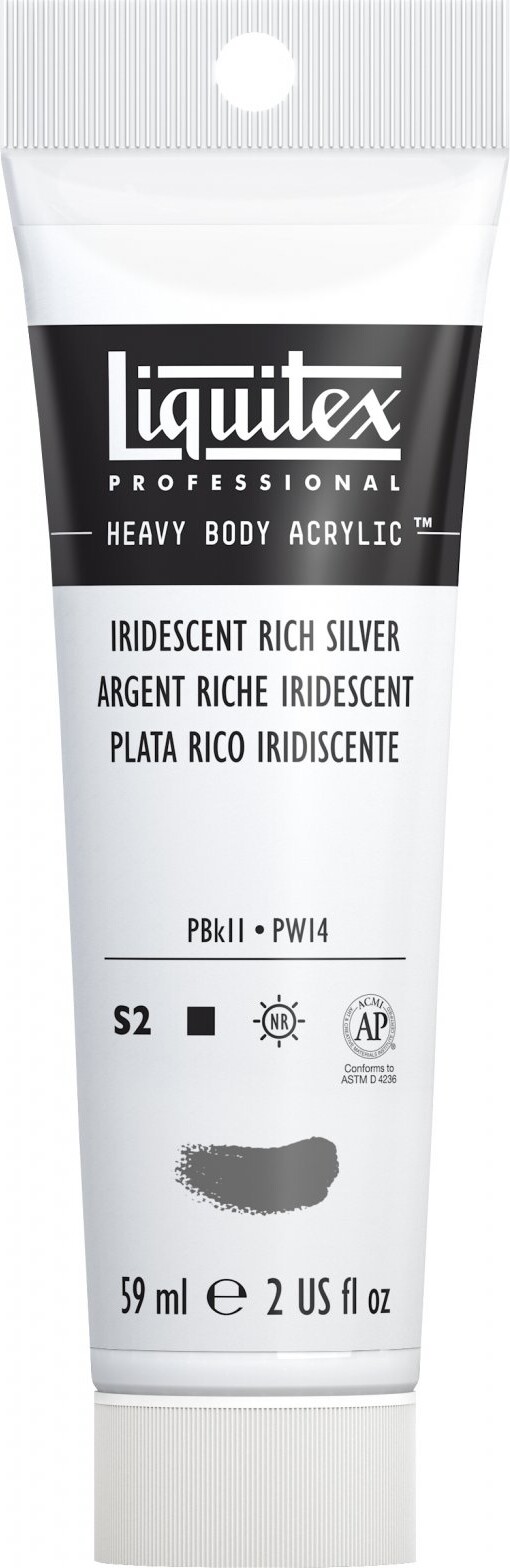 Liquitex - Heavy Body Akrylmaling - Iridescent Rich Silver 59 Ml