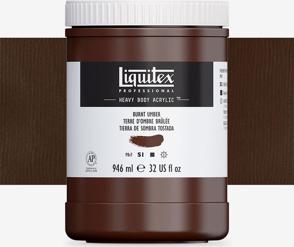 Liquitex - Akrylmaling - Heavy Body - Burnt Umber 946 Ml