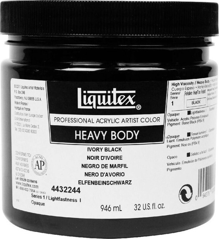 Se Liquitex - Akrylmaling - Heavy Body - Ivory Black 946 hos Gucca.dk