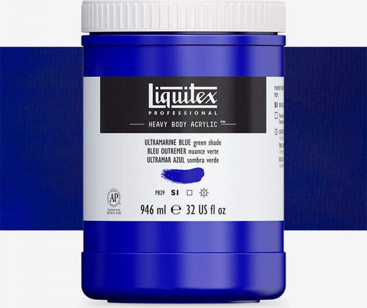 Billede af Liquitex - Akrylmaling - Heavy Body - Ultramarine Blue - Green Shade 946 Ml
