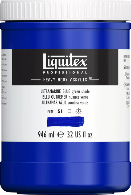 Liquitex - Akrylmaling - Heavy Body - Ultramarine Blue - Green Shade 946 Ml