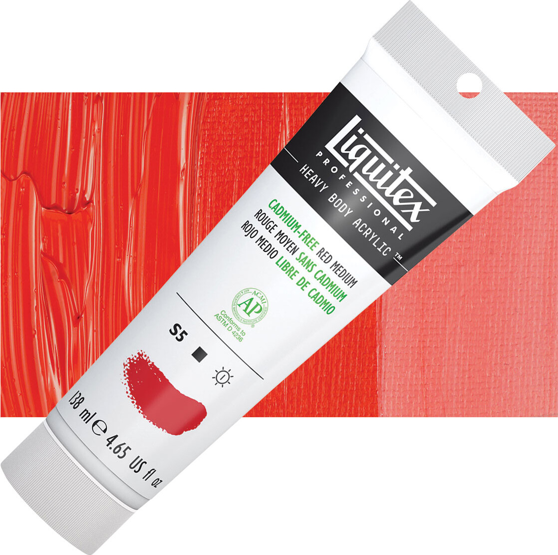 Liquitex - Akrylmaling - Heavy Body - Cadmium Free Red Medium 138 Ml