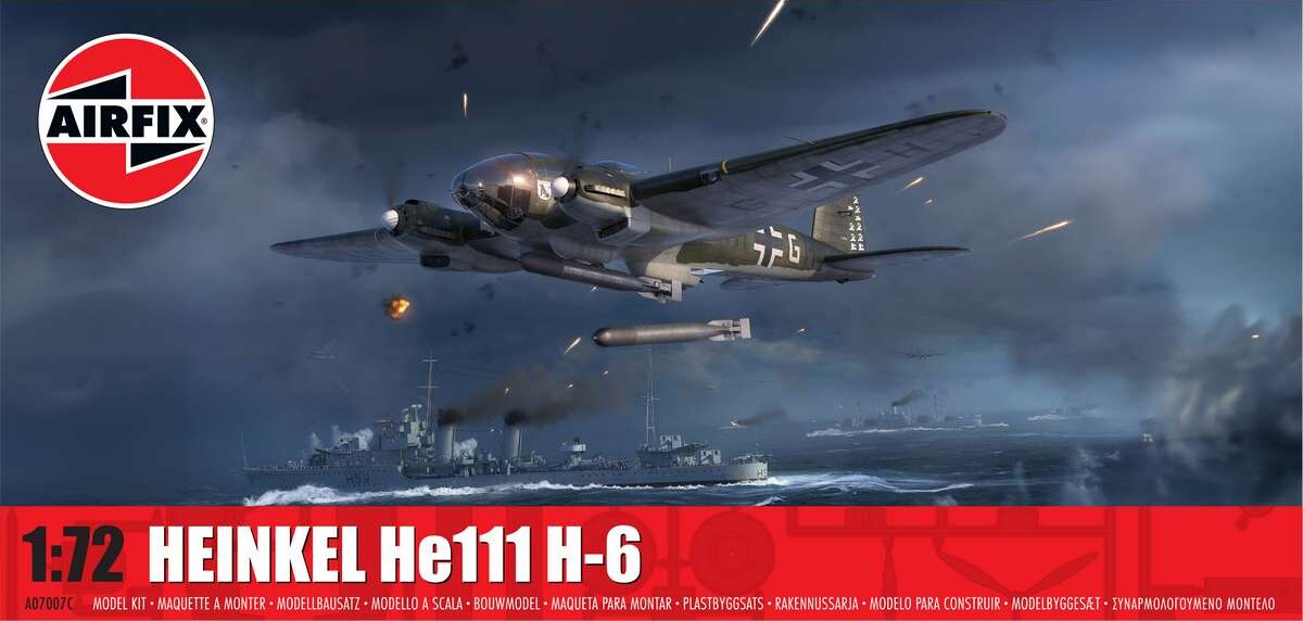 Airfix - Heinkel He111 H-6 Modelfly Byggesæt - 1:72 - A07007c