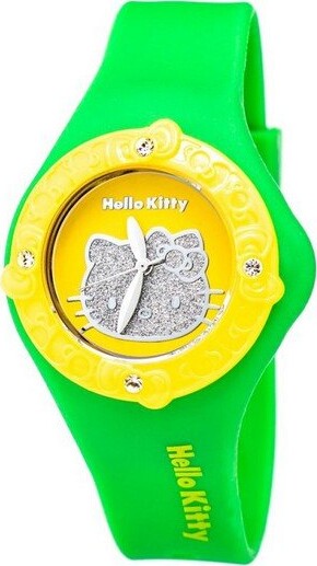 6: Hello Kitty Ur - Børneur - 40 Mm - Grøn Gul