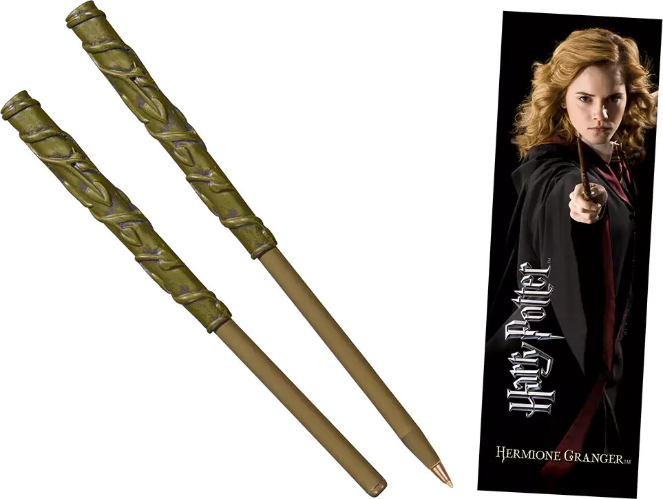 Noble Collection Hermione Wand Pen & Bogmærke