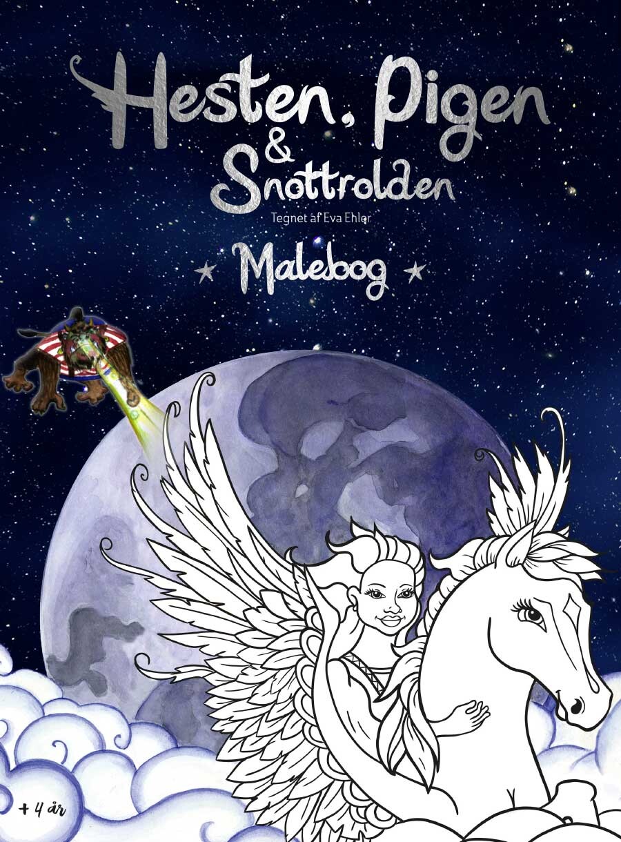 Billede af Hesten, Pigen Og Snottrolden - Malebog - Eva Ehler - Bog