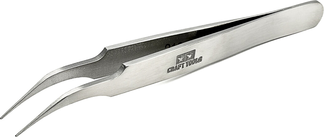 Tamiya - Hg Angled Tweezers - Vinklet Hobby Pincet - 74047