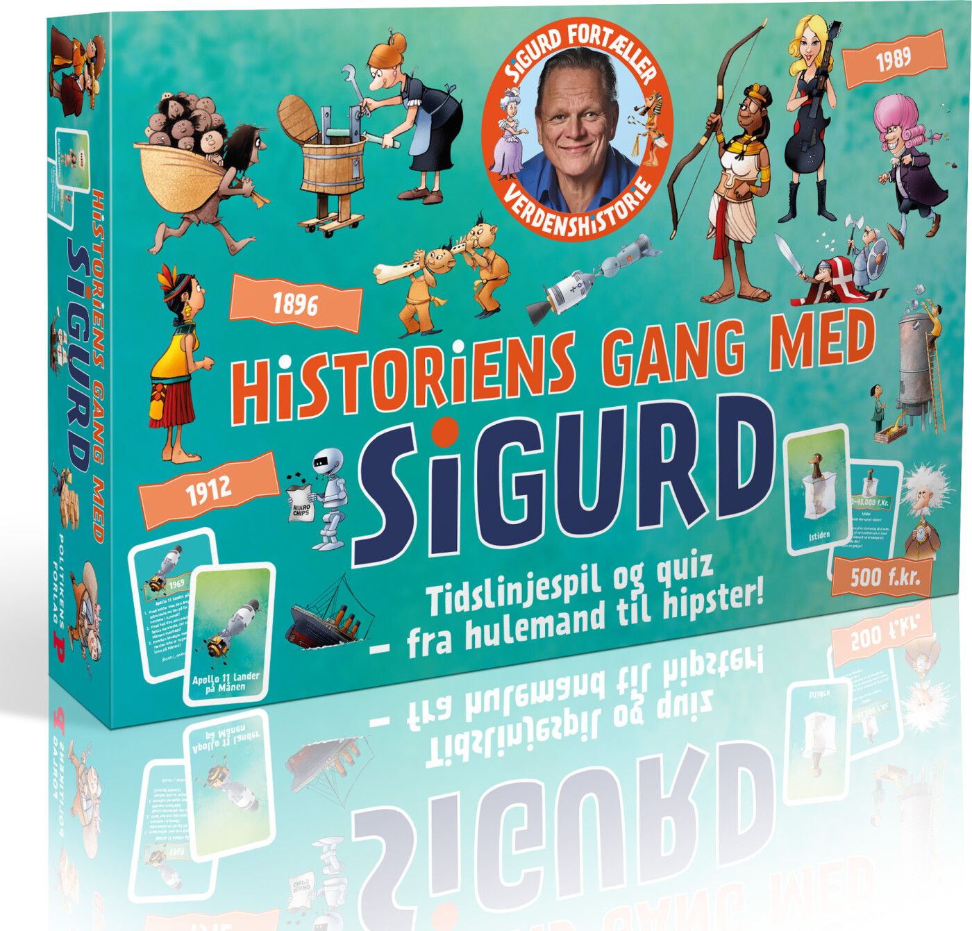 Historiens Gang Med Sigurd - Tidslinjespil Og Quiz - Fra Hulemand Til Hipster! - Politikens Forlag