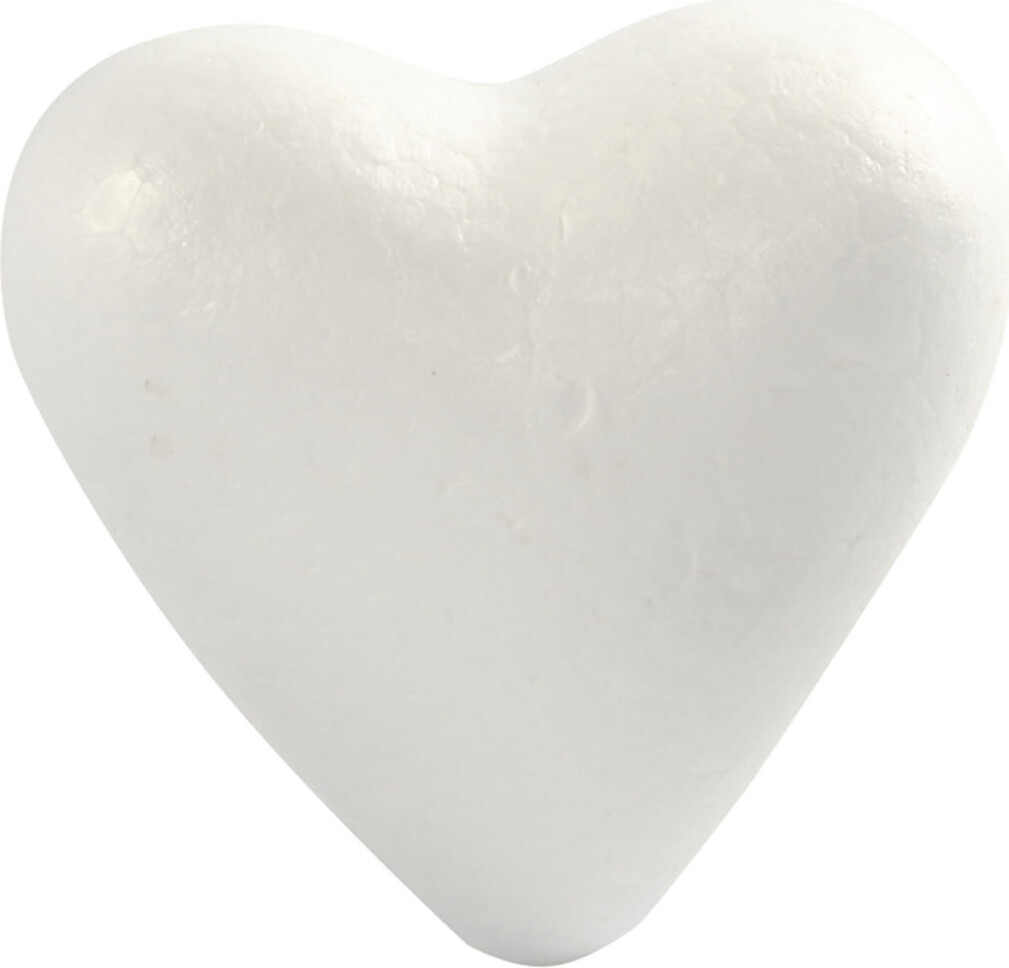 Hjerte - H 11 Cm - Hvid - 5 Stk. billede