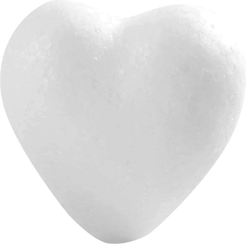 Hjerte - H 6 Cm - Hvid - 50 Stk. billede