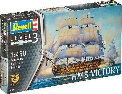 Se Revell - Hms Victory Model Skib Byggesæt - 1:450 - Level 3 - 05819 hos Gucca.dk