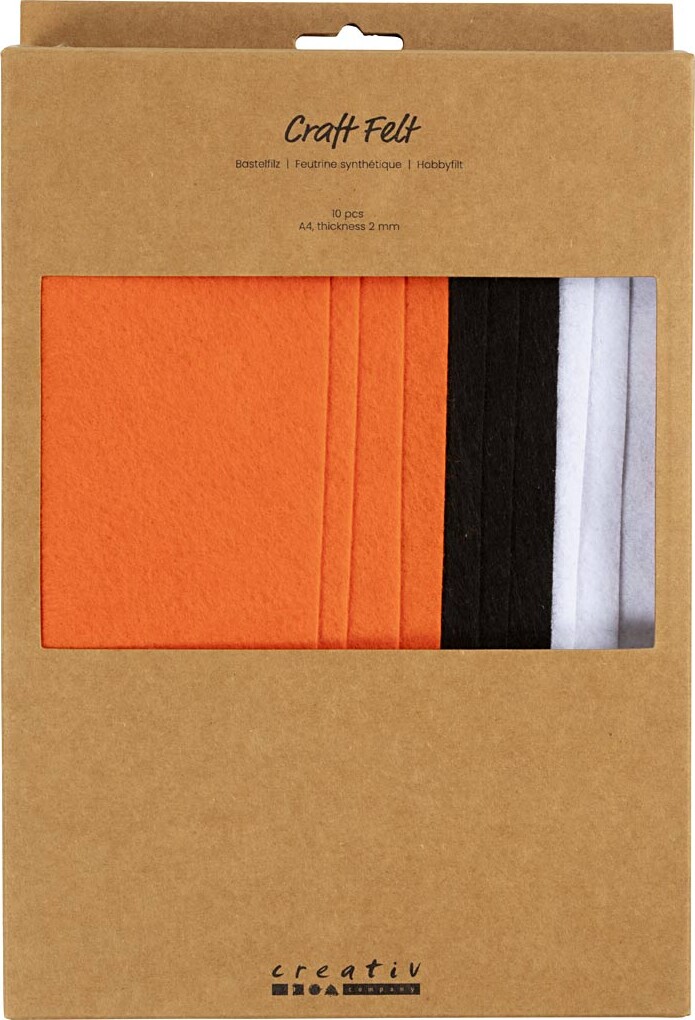 Hobbyfilt Ark - A4 - 210x297 Mm - Tykkelse 2 Mm - Halloween Mix billede