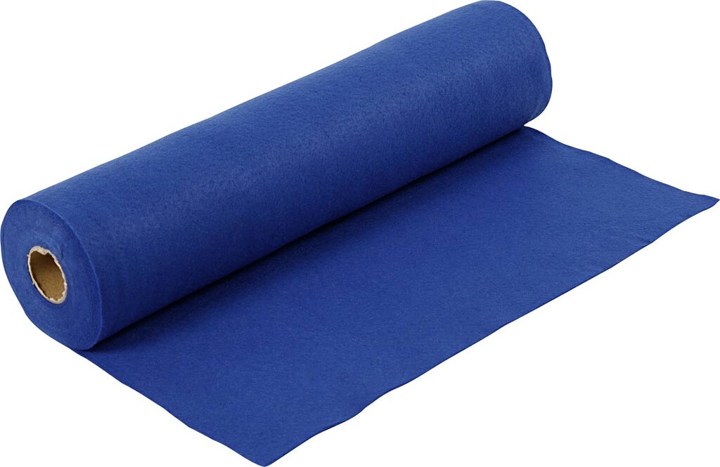 Hobbyfilt - B 45 Cm - Tykkelse 1,5-2 Mm - 180-200 G - Blå - 5 M