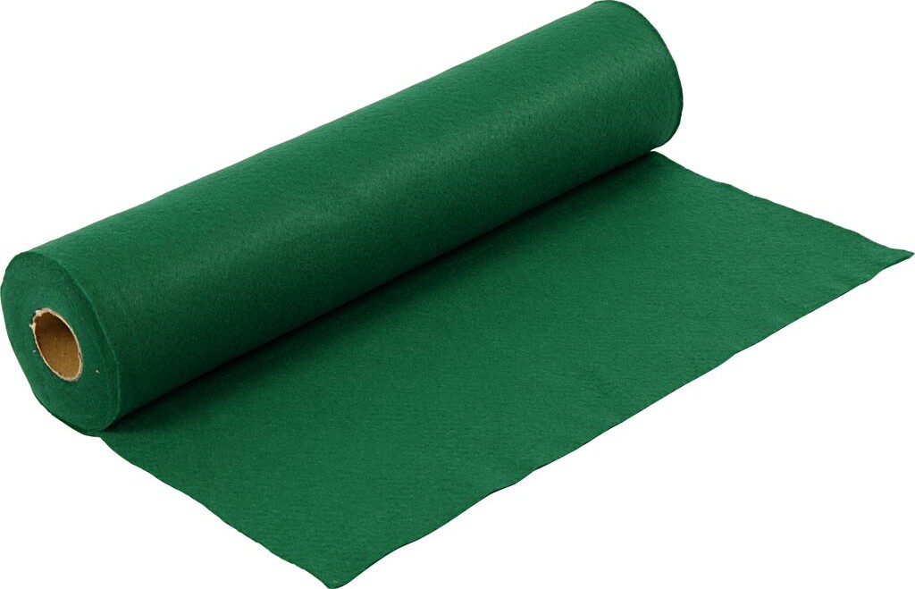 Hobbyfilt - B 45 Cm - Tykkelse 1,5-2 Mm - 180-200 G - Grøn - 5 M