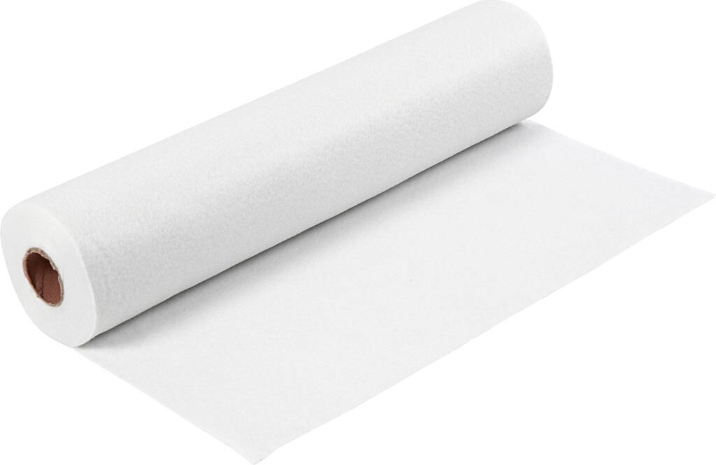 Hobbyfilt - B 45 Cm - Tykkelse 1,5-2 Mm - 180-200 G - Hvid - 5 M