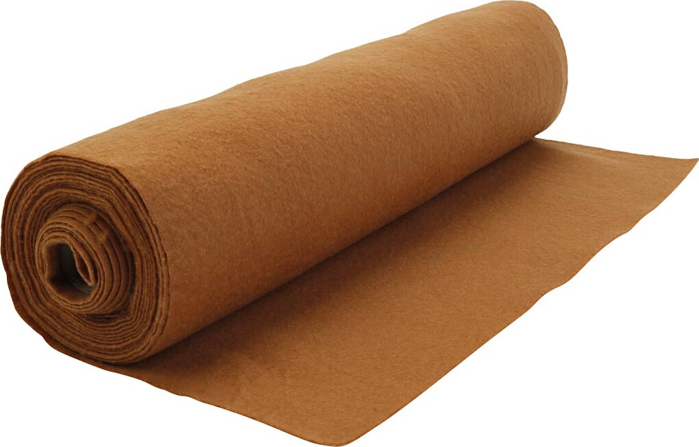 Hobbyfilt - B 45 Cm - Tykkelse 1,5-2 Mm - 180-200 G - Lys Brun - 5 M
