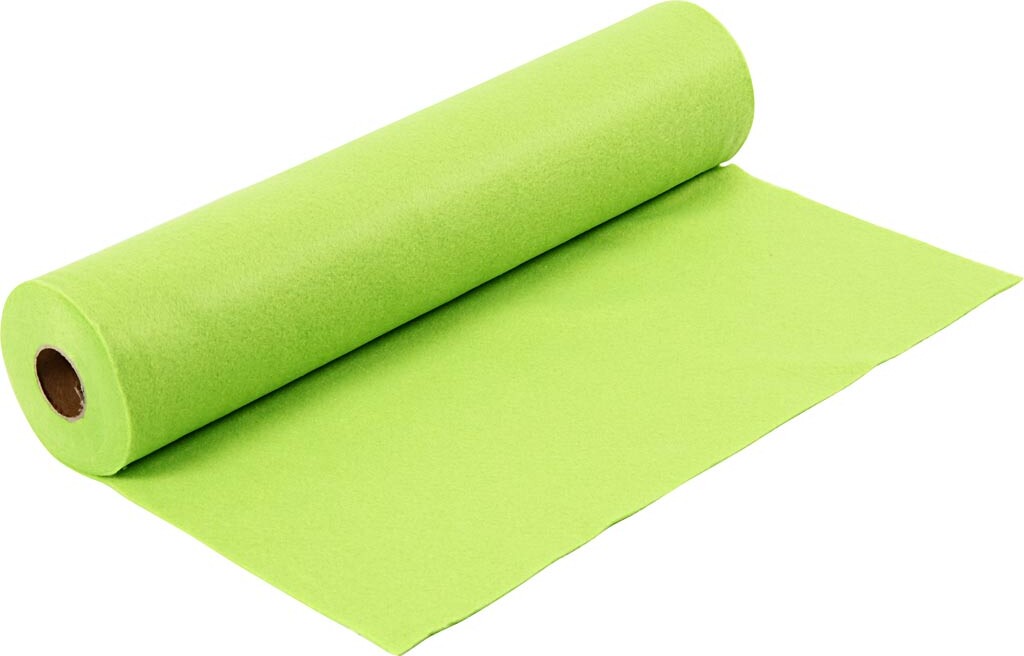 Hobbyfilt - B 45 Cm - Tykkelse 1,5-2 Mm - 180-200 G - Lys Grøn - 5 M