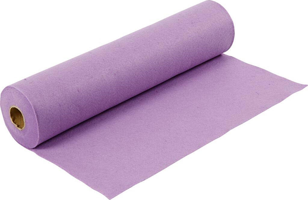 Hobbyfilt - B 45 Cm - Tykkelse 1,5-2 Mm - 180-200 G - Lys Lilla - 5 M