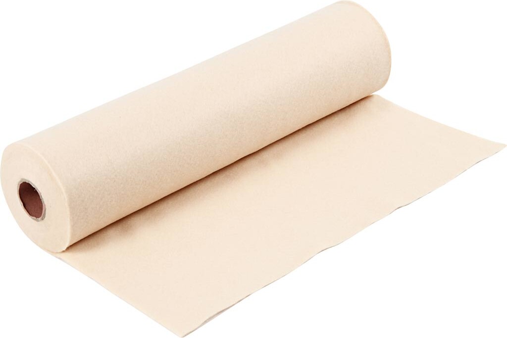 Hobbyfilt - B 45 Cm - Tykkelse 1,5-2 Mm - 180-200 G - Lys Pudder - 5 M