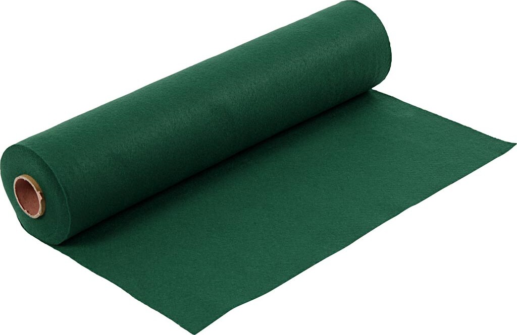 Hobbyfilt - B 45 Cm - Tykkelse 1,5-2 Mm - 180-200 G - Mørk Grøn - 5 M