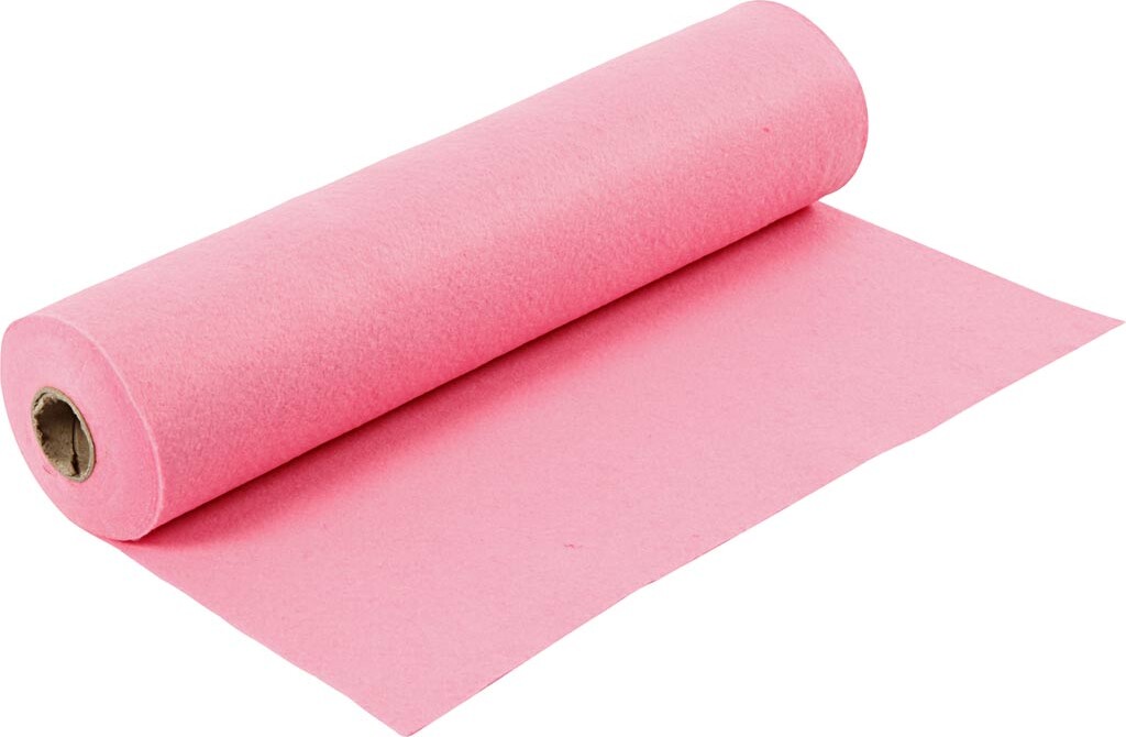 Hobbyfilt - B 45 Cm - Tykkelse 1,5-2 Mm - 180-200 G - Pink - 5 M
