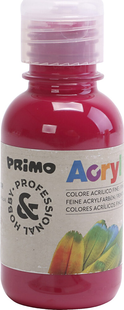 Hobbymaling Mat - Akrylfarve - Primær Rød - 125 Ml