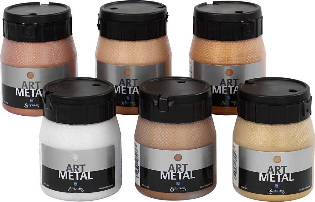 Hobbymaling Metallic - Metallicfarver - 6x250ml