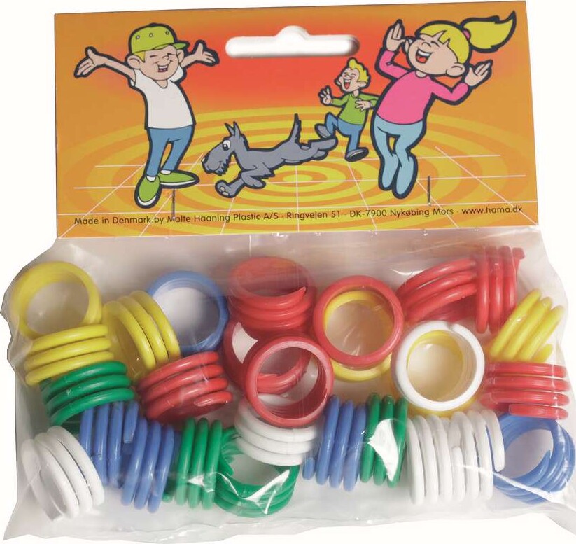Hama - Hønseringe - 25 Stk - Assorteret