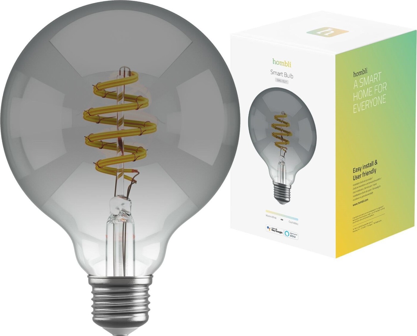 Hombli - Smart Bulb G95 Cct Filament (e27) - Smokey