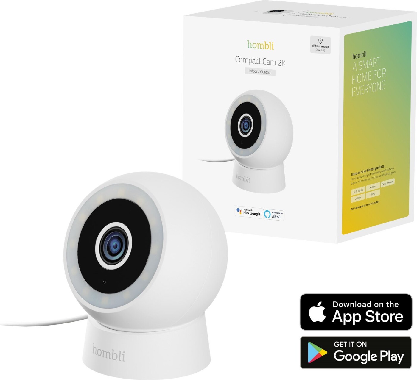 Billede af Hombli - Smart Outdoor/indoor Compact Cam, Hvid