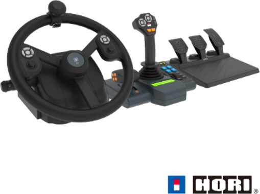 Billede af Hori - Farming Control System For Pc (windows 11/10) For Farming Simulator With Full-size Steering Wheel, Control Panel & Pedals