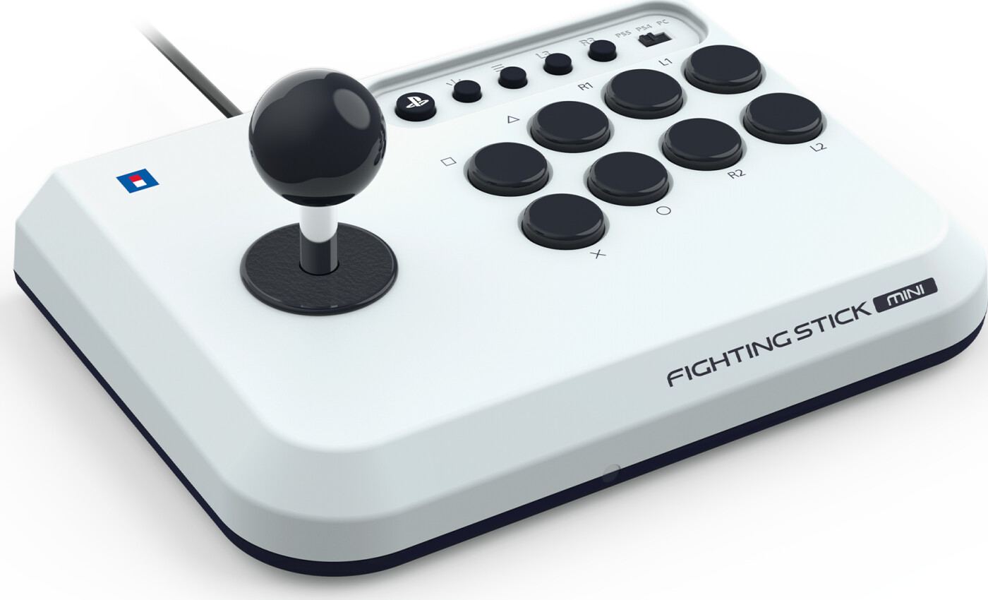Hori - Fighting Stick Mini For Playstation5 - White - 8 Inches By 6 Inches