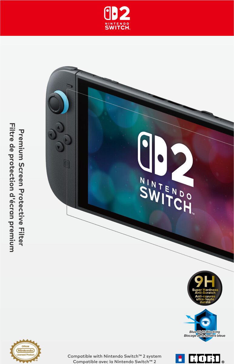 Hori - Premium Screen Protective Filter For Nintendo Switch 2 - Transparent