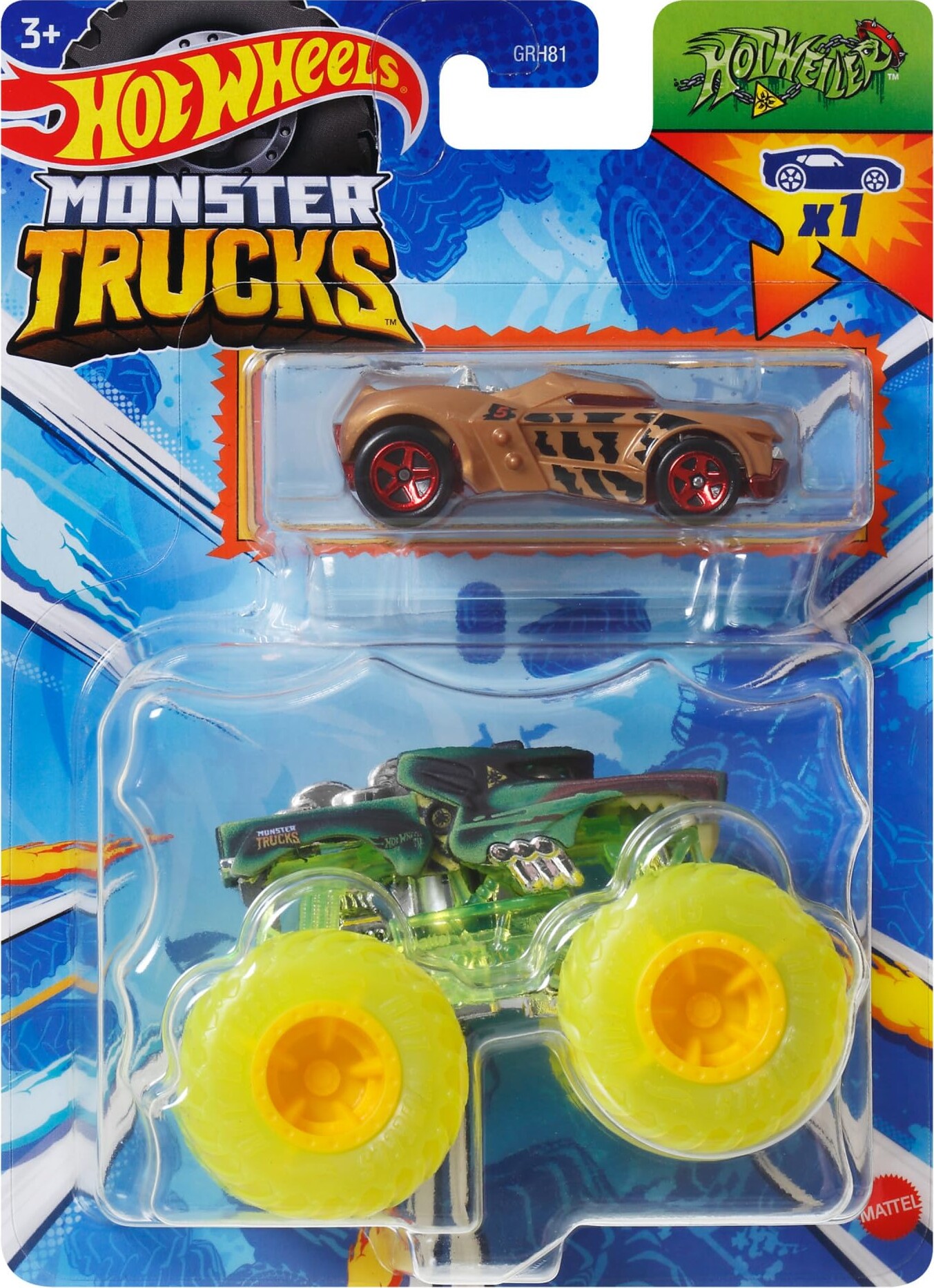 Hot Wheels - Monster Truck Bil - Die-cast - 1:64 - Hotweiler