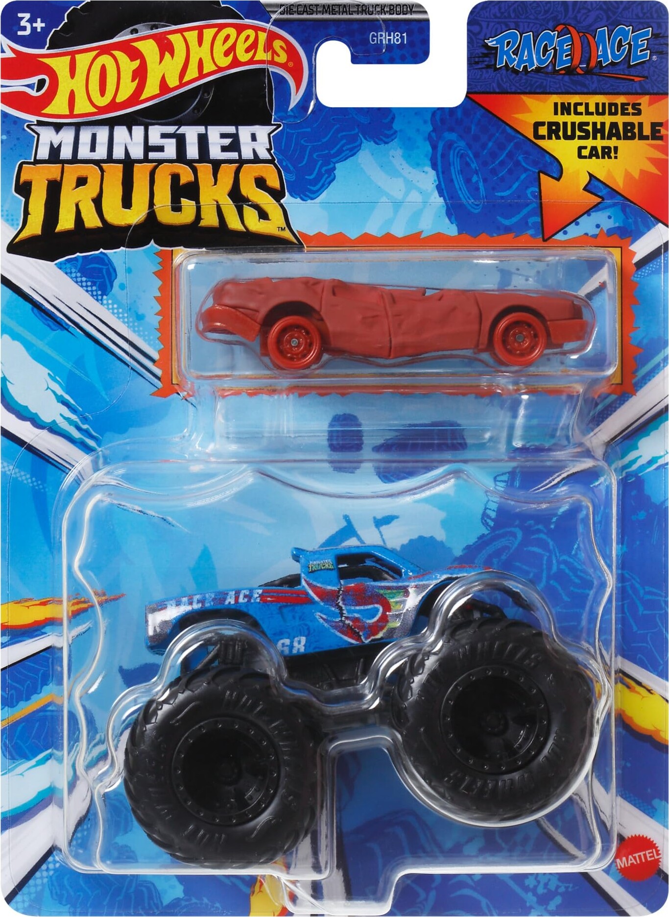 Hot Wheels - Monster Truck Bil - Die-cast - 1:64 - Race Ace