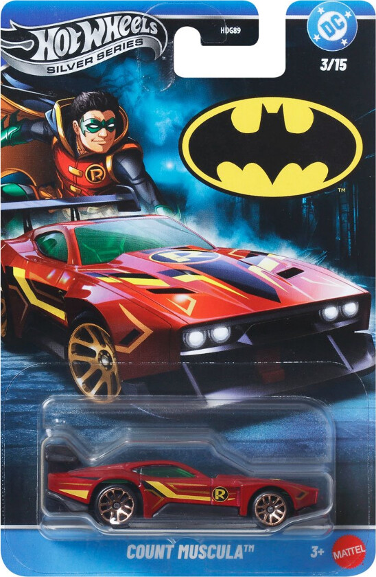 Hot Wheels - Hdg89 3/15 - Batman - Count Muscula Bil - Silver