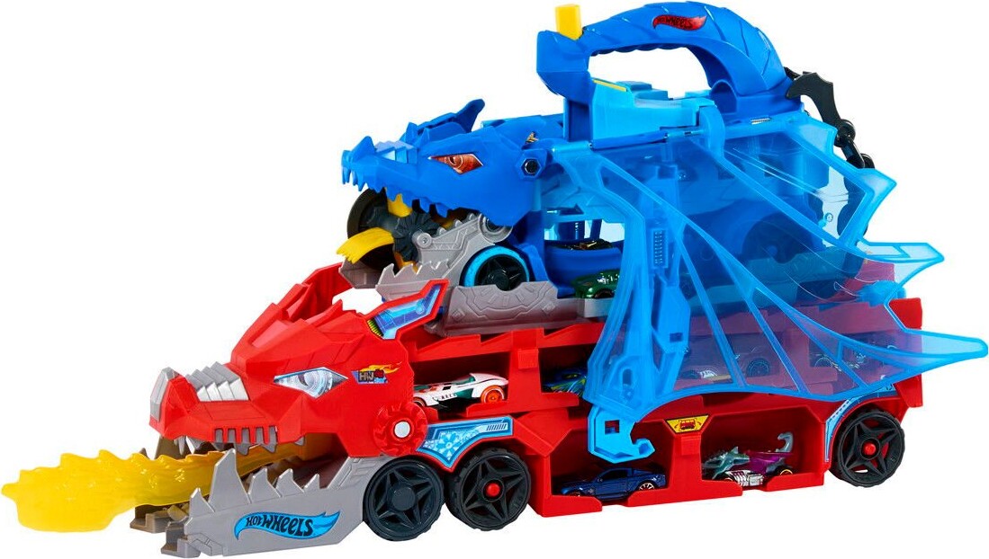 Hot Wheels - City Ultimate Dual Dragon Raceway Transporter Sæt