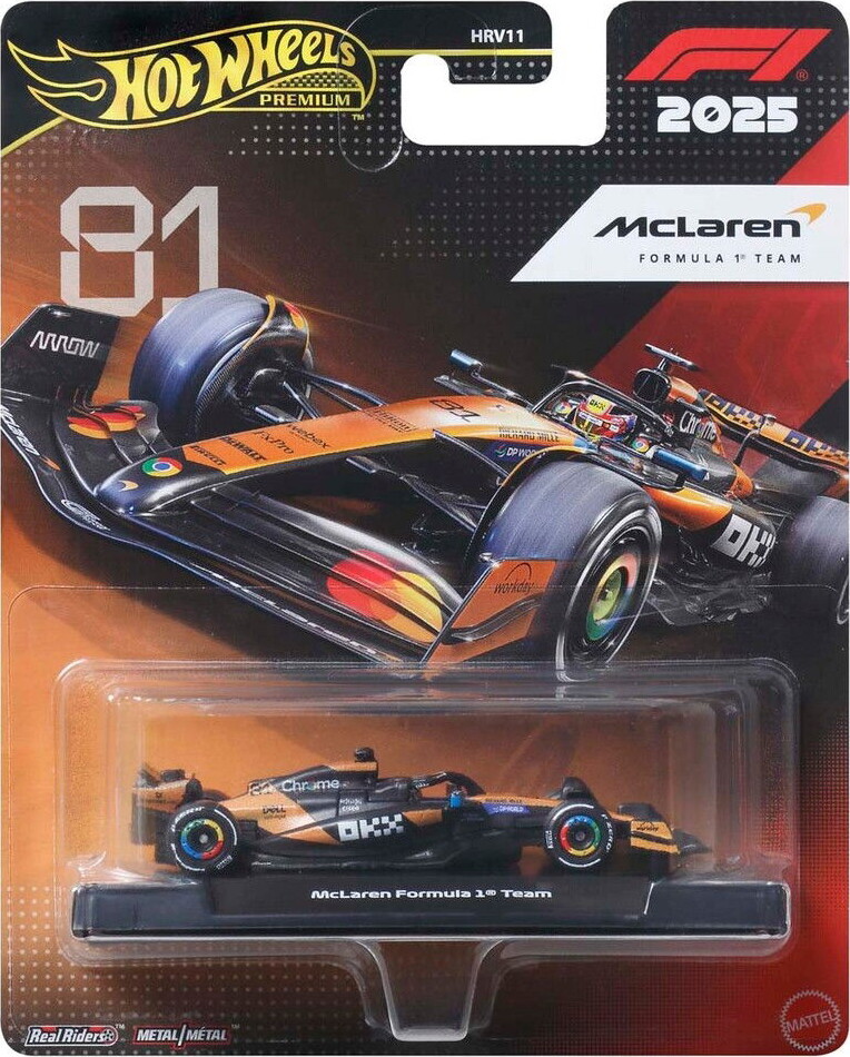 Hot Wheels - Mclaren F1 2025 Premium 81 - 1:64 - Mattel Hrv11