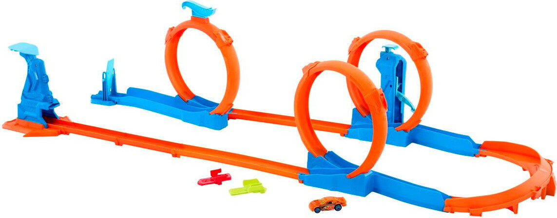 Hot Wheels - Track Creator - Triple Loop Speed Kit - Bilbane Sæt
