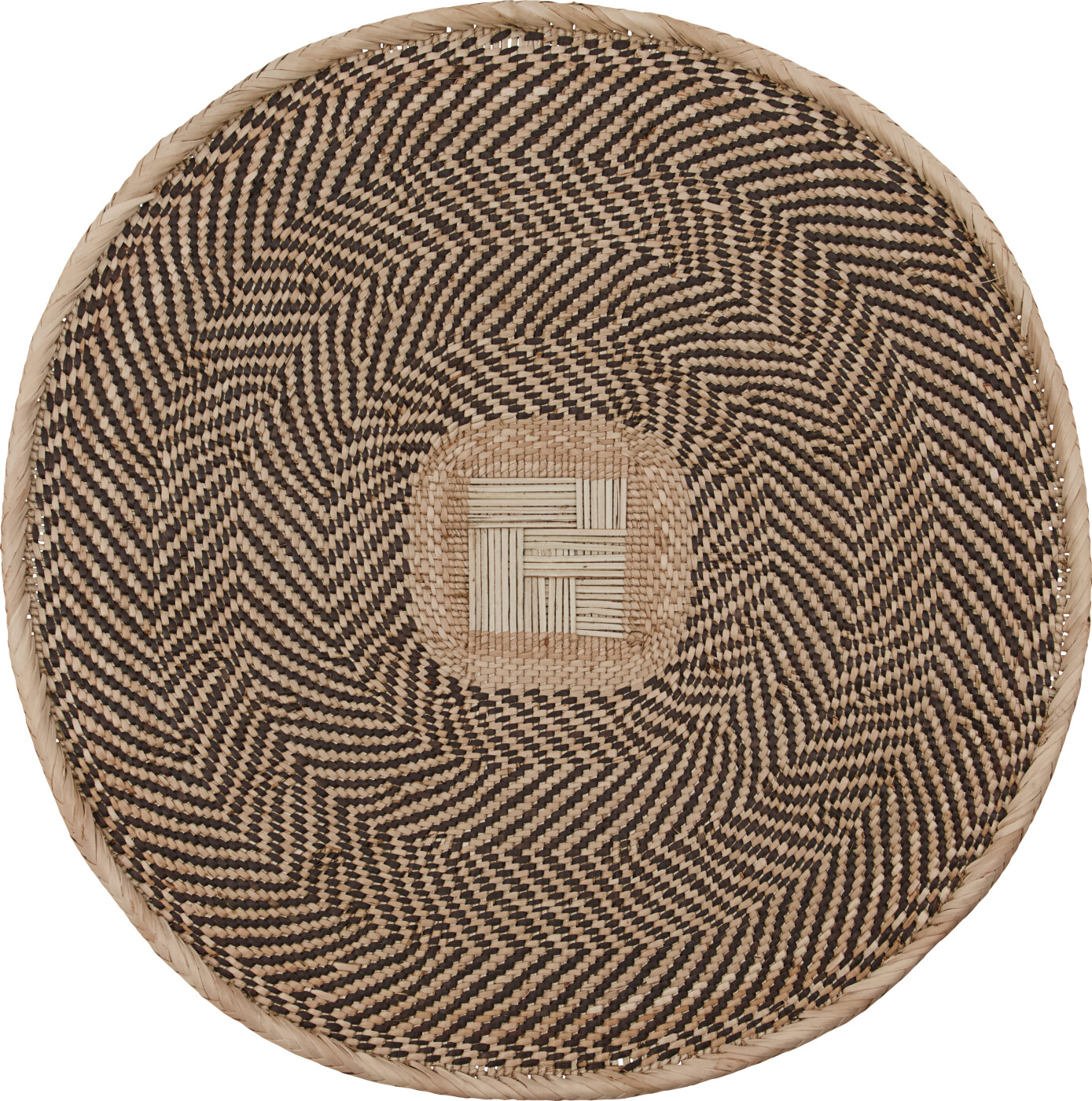 Opbevaringskurv House Doctor Tonga Ø45 cm ilala palmeblad lys/mørkebrun
