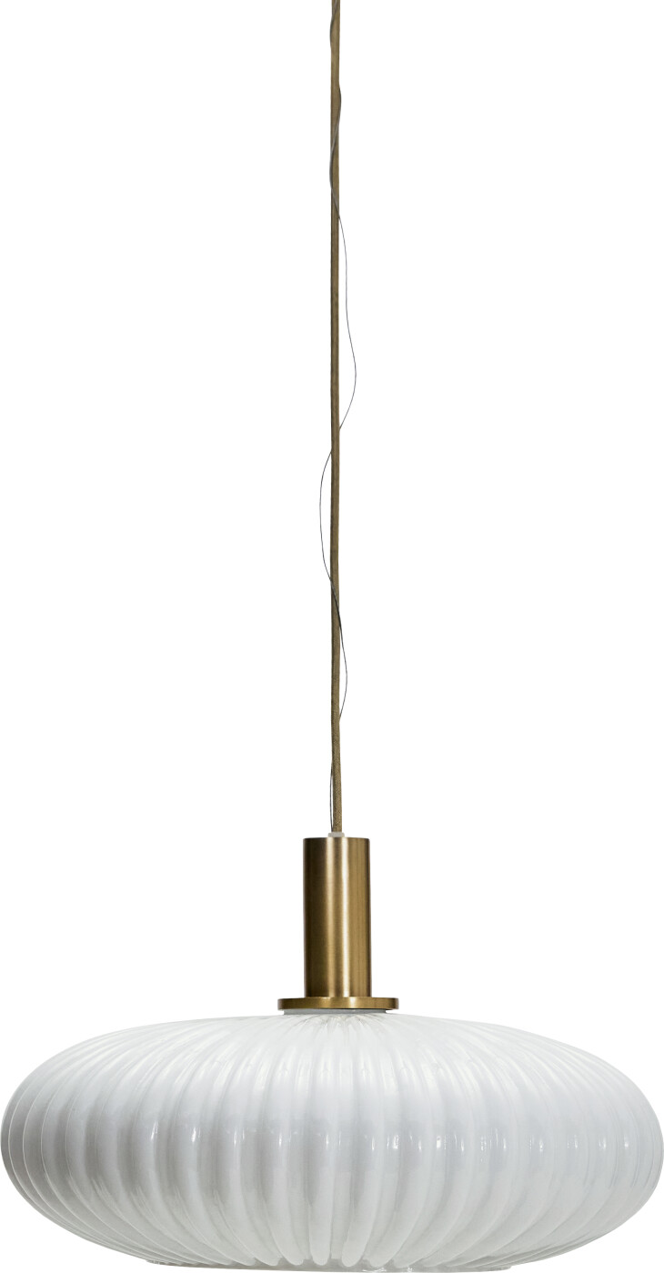 House Doctor - Pendel Lampe - Hdfort - Råhvid/messing