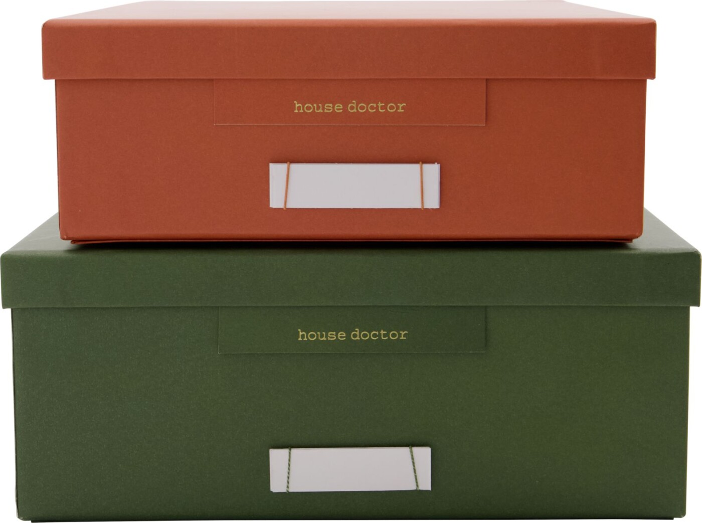 House Doctor - æsker Med Låg - Keep - Grøn Og Orange - 2 Stk