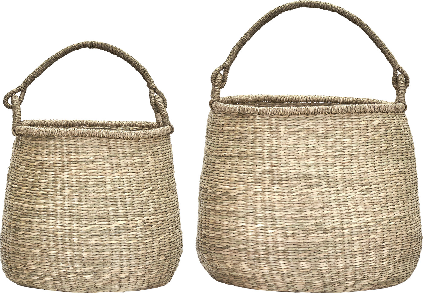 House Doctor - Kurve - Cesta - Natur - H 30+34 Cm - 2 Stk