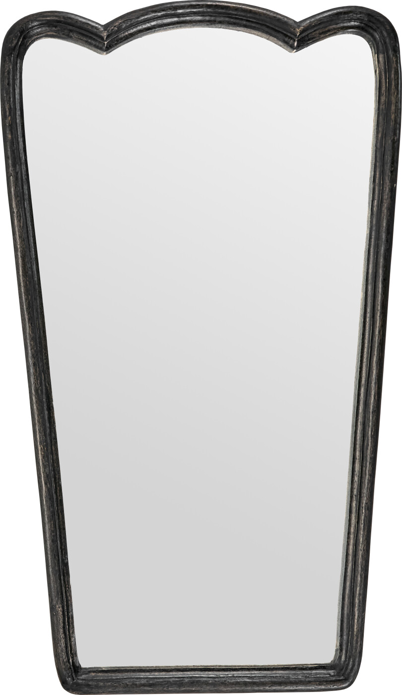 House Doctor - Spejl Med Ramme - Hdjamp - Mdf Træ - Sort